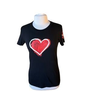 U2 Concert Tee With Heart Graphic, M
Black Women's Cut for a girl short sleeve
